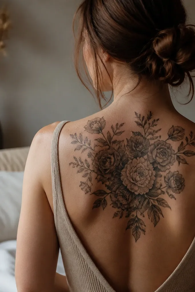 Cozy upper back cover up tattoos