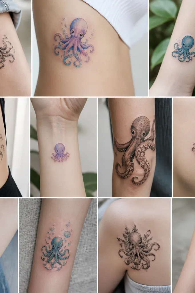11 Cute Octopus Tattoos For Playful Ink