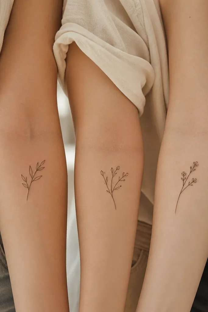 Friendship Tattoos For 3 With Stylish Matching Ideas