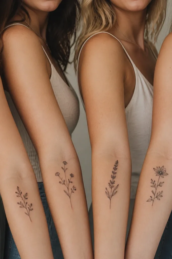 Friendship Tattoos For 4 Best Friends That Look Gorgeous