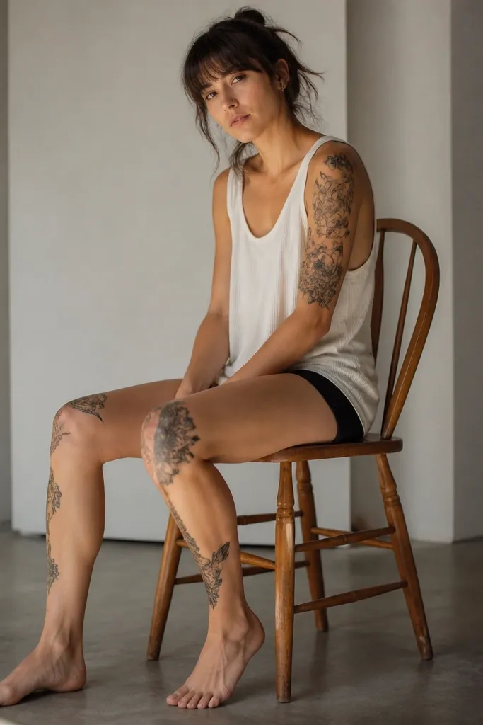 Budget-friendly around the knee tattoos