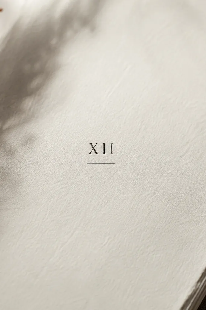 A small Roman numeral set in thin black ink, with a short straight underline bar beneath it. The letters are evenly spaced and clean.