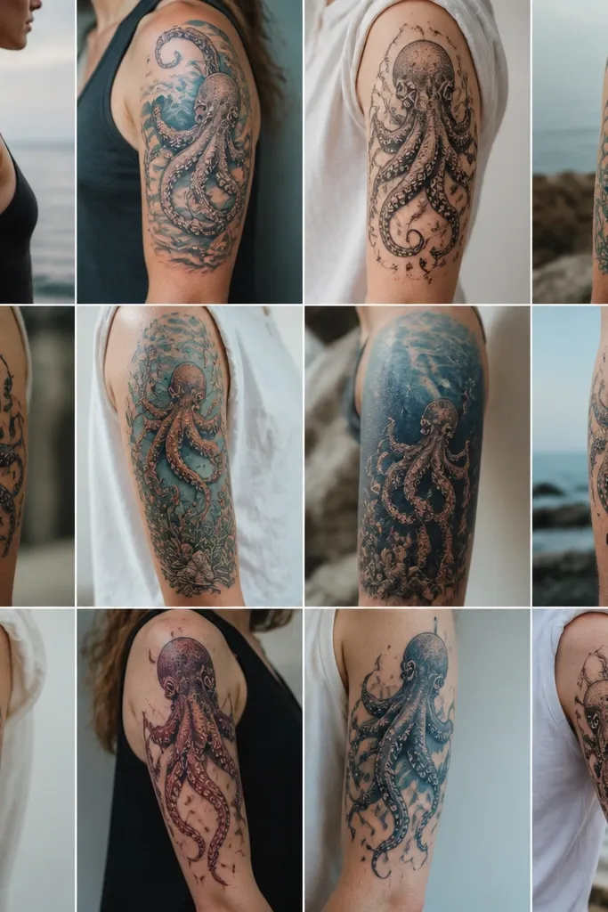 12 Octopus Arm Tattoos With Ocean Vibes