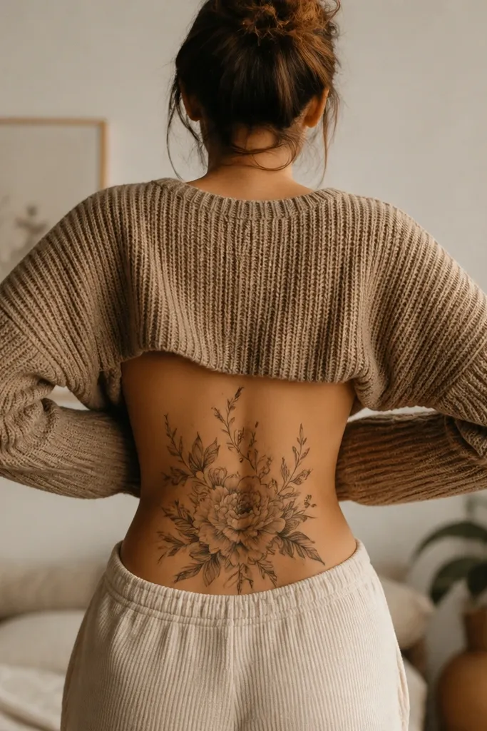 Cozy lower back cover up tattoos