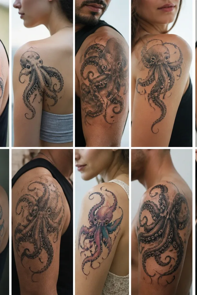 10 Octopus Shoulder Tattoos With Movement