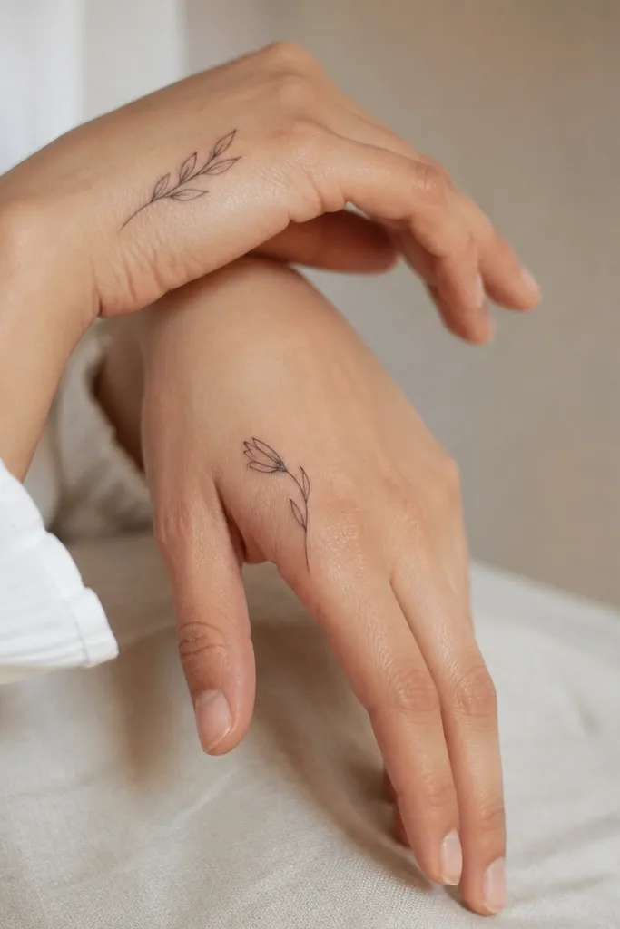 Hand name tattoos for women with beautiful lines