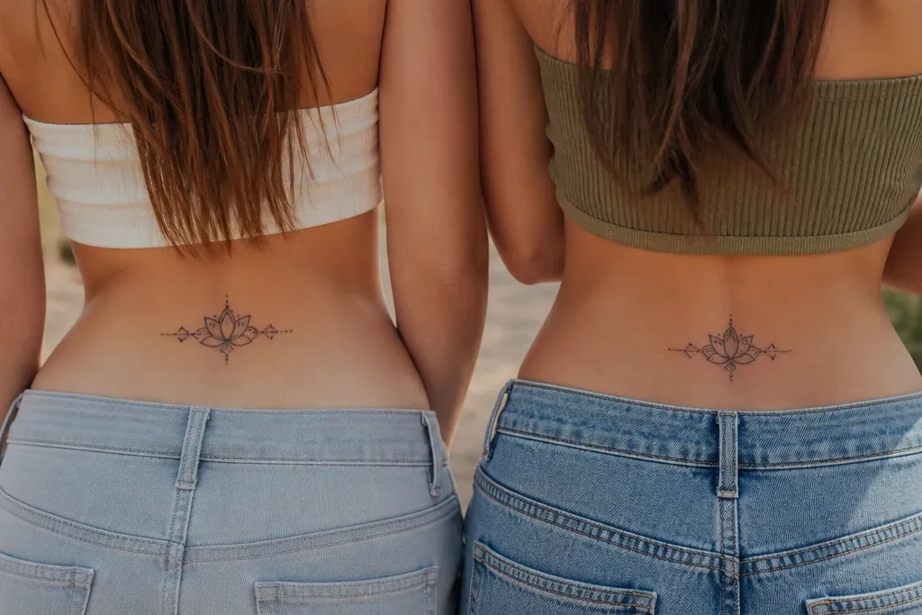 Modern Matching Tramp Stamp Tattoos