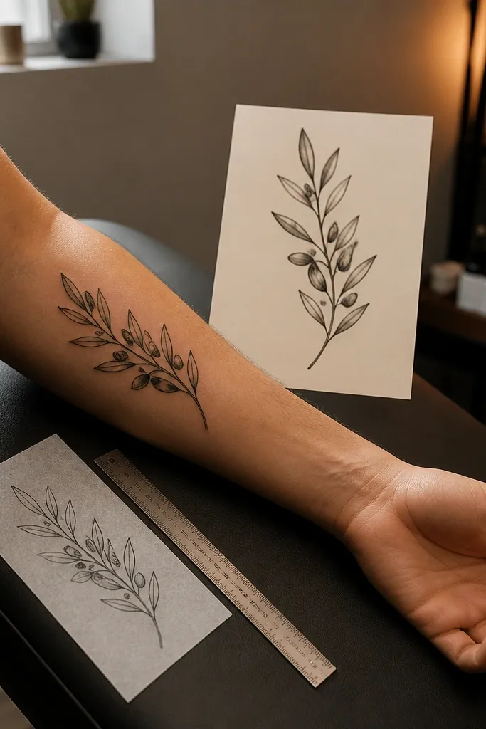 Olive Branch Tattoo Modern Minimalist Ideas