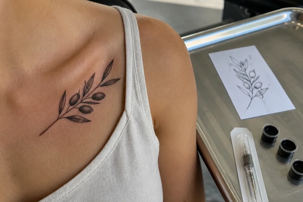 Olive Branch Tattoo on a Budget