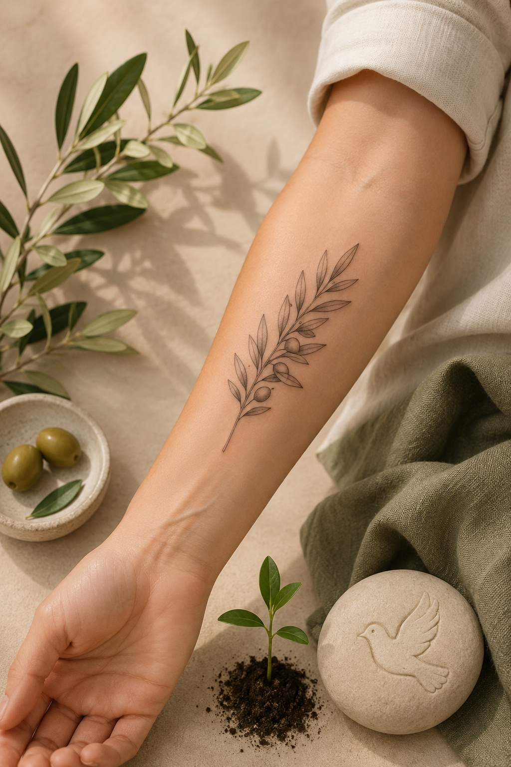 Olive Branch Tattoo Statement Bold Designs