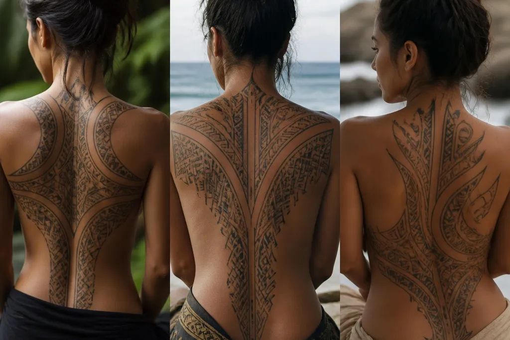Polynesian back tattoos for women compared for style