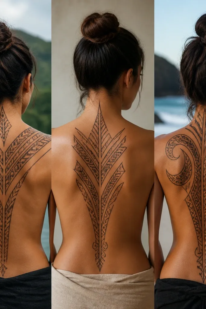 Polynesian back tattoos for women compared for style