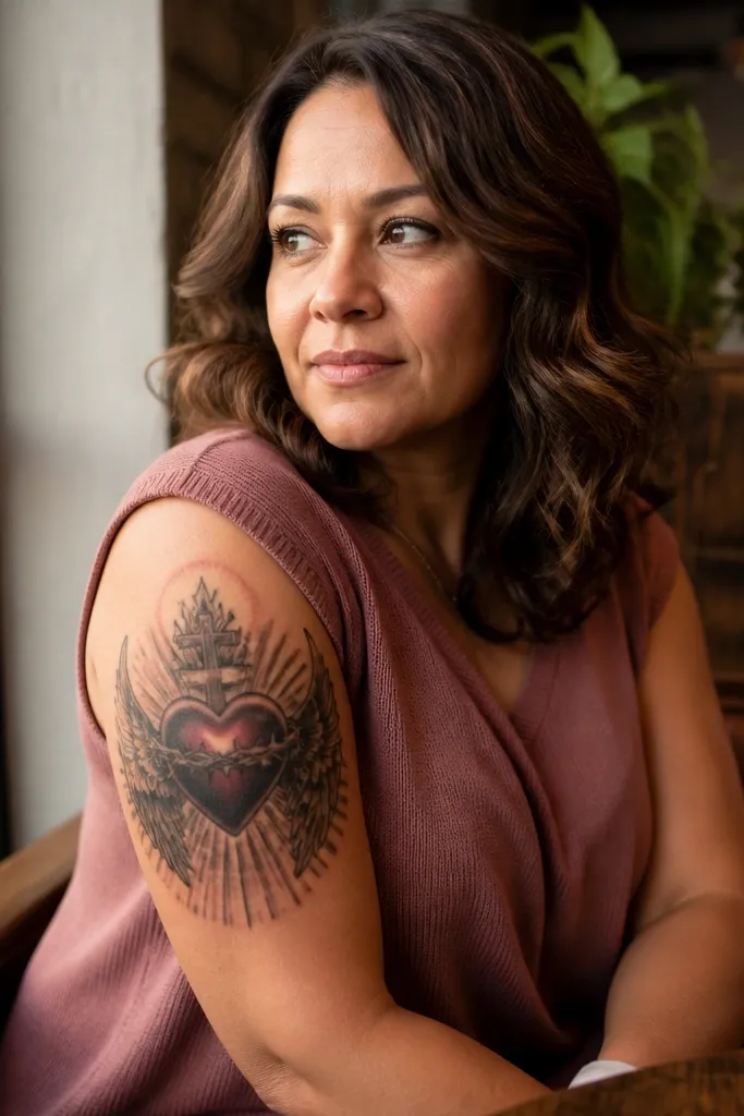 Sacred Heart Tattoo Women Ideas