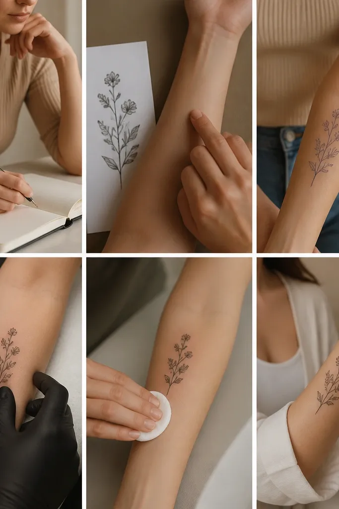 Steps to plan forearm name tattoos for women
