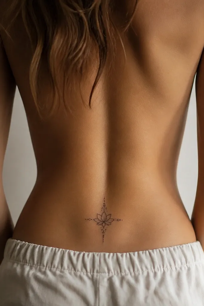 Modern Minimalist Tramp Stamp Tattoos
