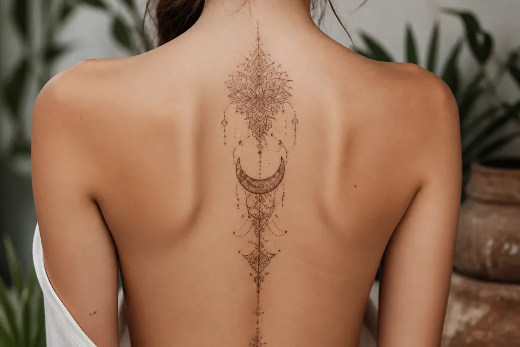 Unique back tattoos for women with beautiful detail